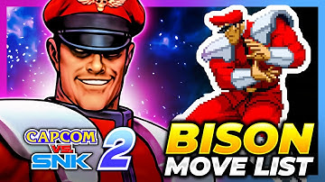 M. BISON (Dictator) MOVE LIST - Capcom vs. SNK 2: Mark of  the Millenium 2001 (CVS2)