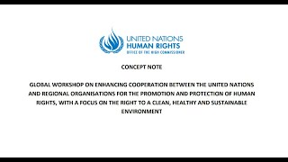 DAY 1 PM | Workshop on Regional Human Rights Organisations: Focus on Right to Healthy Environment