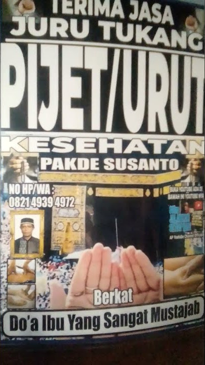 terima jasa pijet / urut kesehatan keliling pakde Susanto  nomer wa: 082149394972