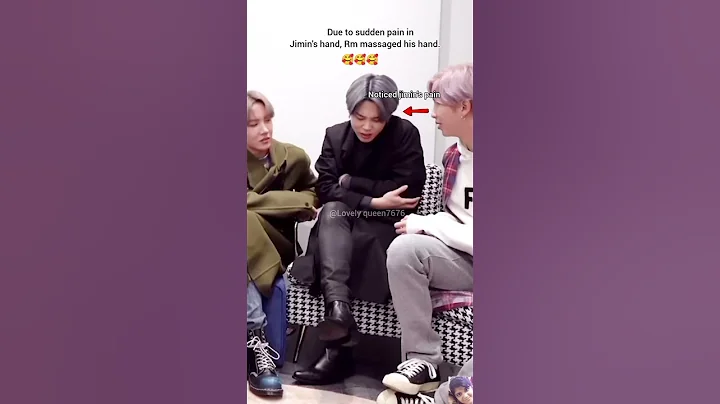 Due to sudden pain in jimin's hand,Rm messaged his hand #bts #shorts #lovelyqueenbts #jimin #btsrm