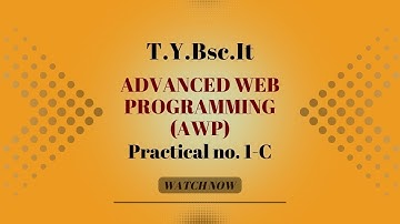Advanced Web Programming Practical - C |. | Step By Step Guide | Full Explained.