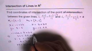 A3 Vectors Test: Intersection of Symmetric Lines - EDEXCEL - GCSE