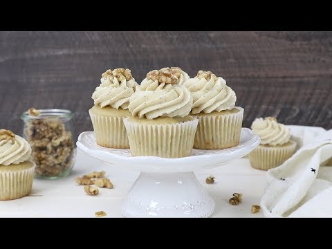 Maple Walnut Cupcakes with Brown Butter Frosting by Beyond Frosting
