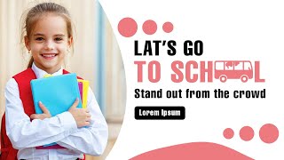 Professional School Banner Design in Adobe Photoshop cc 2019