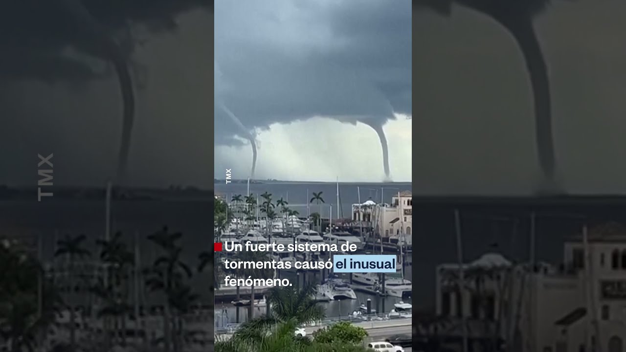 Dos trombas de agua sorprenden a residentes de Florida | Noticias Telemundo