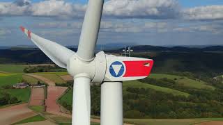 Vensys 112 Windkraftanlage in Hettenhausen aus der Luft