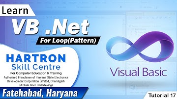 VB.Net | Tutorial 17 | For Loop(Pattern) | HARTRON SKILL CENTRE FATEHABAD