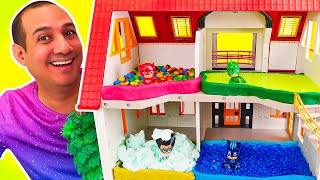 Casa De Cuatro Elementos De Los Pj Masks Juguetes De Los Héroes En Pijamas