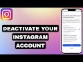 How to Deactivate Instagram Account - 2026