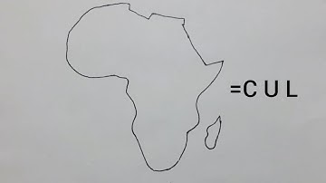 Easy trick to draw Africa Continent map