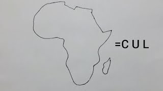 Easy trick to draw Africa Continent map