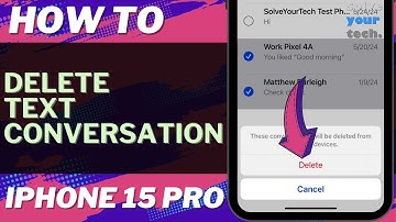 How to Delete Text Conversation on iPhone 15 Pro