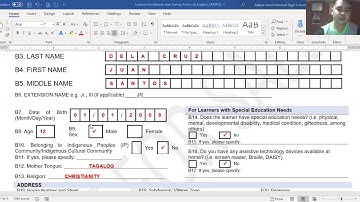 How to Fill-up Learner Enrolment and Survey Form