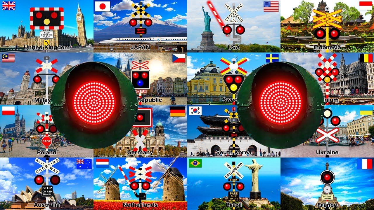 【踏切アニメ】日本と世界の踏切 #2 音の違いが衝撃すぎる…