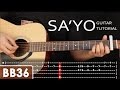 Sa yo Silent Sanctuary Guitar Tutorial Holiday Special fingerstyle, TAB
