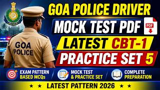 Goa Police Constable Driver CBT-1 Mock Test PDF 2026 | Practice Set 5 eBook #MockTest