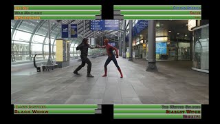 Team Iron Man vs Team Captain America...with healthbars (Part 1)