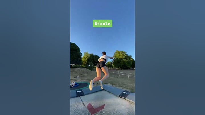 Friends jump on a trampoline and see who can do the coolest trick!
