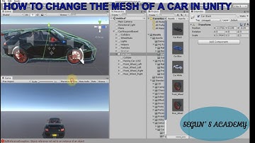 How to change the mesh of a standard assest car in unity