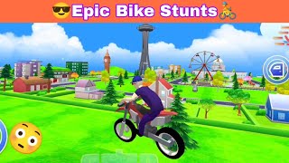 Epic Bike Stunts In Dude Theft Wars.Dude Theft Wars Epic Moments.😎🚴😎