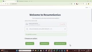 🚀 Resume Genius – AI-Powered Resume Assistant (Prototype Demo)