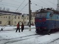 Электровоз ЧС7-172 прибывает на станцию Днепропетровск.