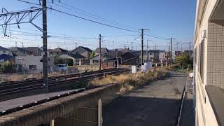 【定刻運行】しおかぜ５号は、8600系５両編成で、妹尾駅を通過、松山に向かいました。