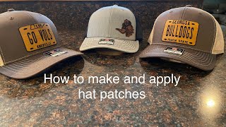 How to engrave leather patch hats (no hat press needed)#engraving #laserengraving #howto