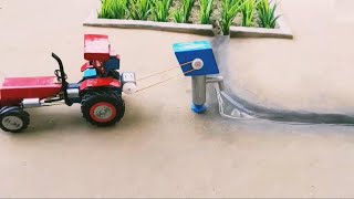 Diy mini tractor making agriculture cultivation for chilli farming part 1| water pump | mini pump