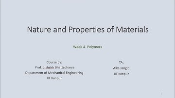 Week 4  Nature and Properties of Materials Online Doubt Solving Session