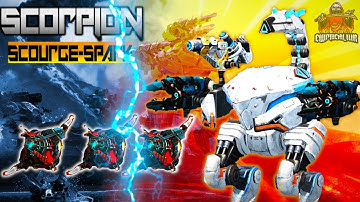War Robots Techno Scorpion SCOURGE SPARK Gameplay With Legendary Pilot Ash Skarsgard WR OVERDRIVE X3