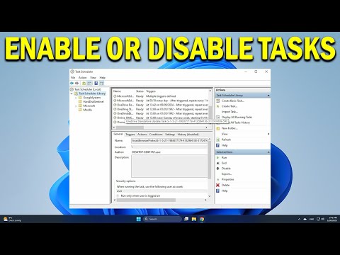 How To Enable Or Disable Scheduled Task In Windows 11 or 10  - Quick Fix