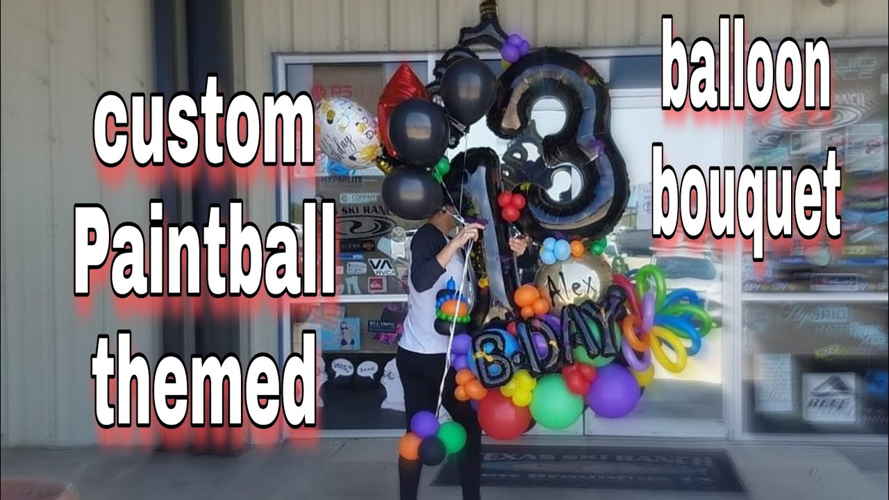 Paintball themed balloon bouquet YouTube