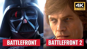 🔥 Battlefront vs Battlefront 2 - Gameplay Trailer Graphics Comparison | 4K
