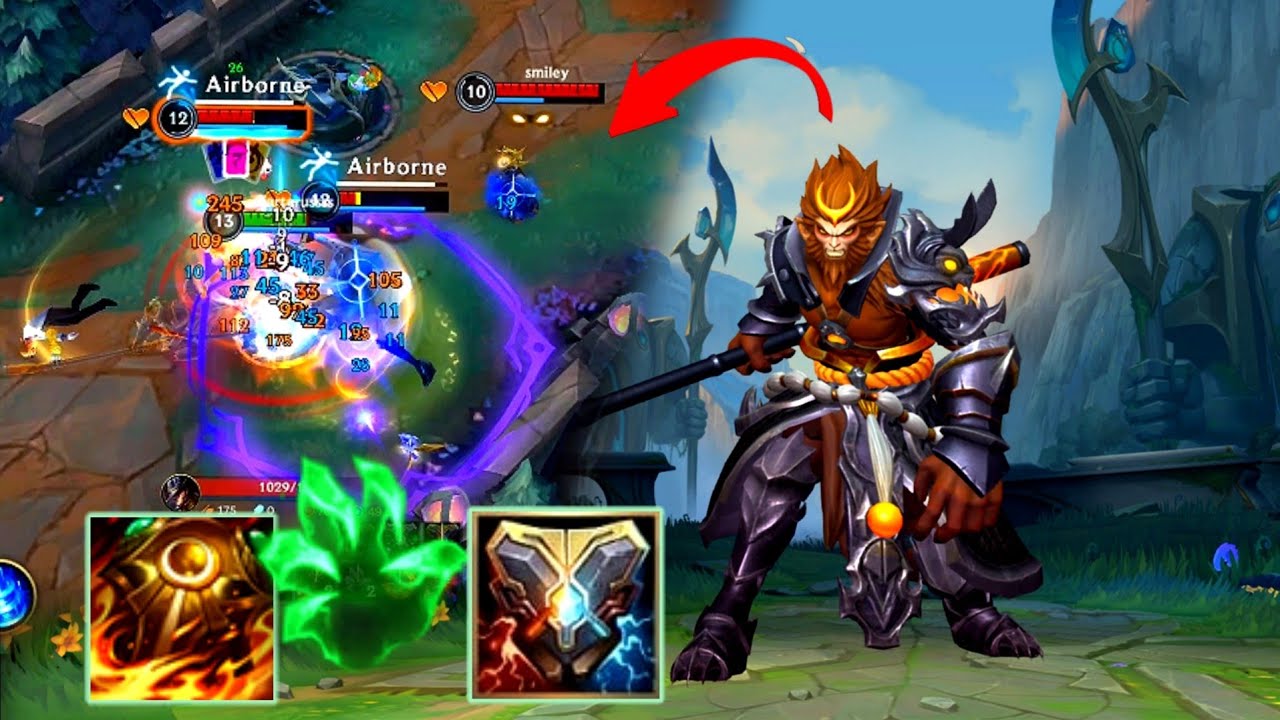 WUKONG MAX TANK 1v9 UNSTOPPABLE | WILD RIFT BUILD AND RUNES 