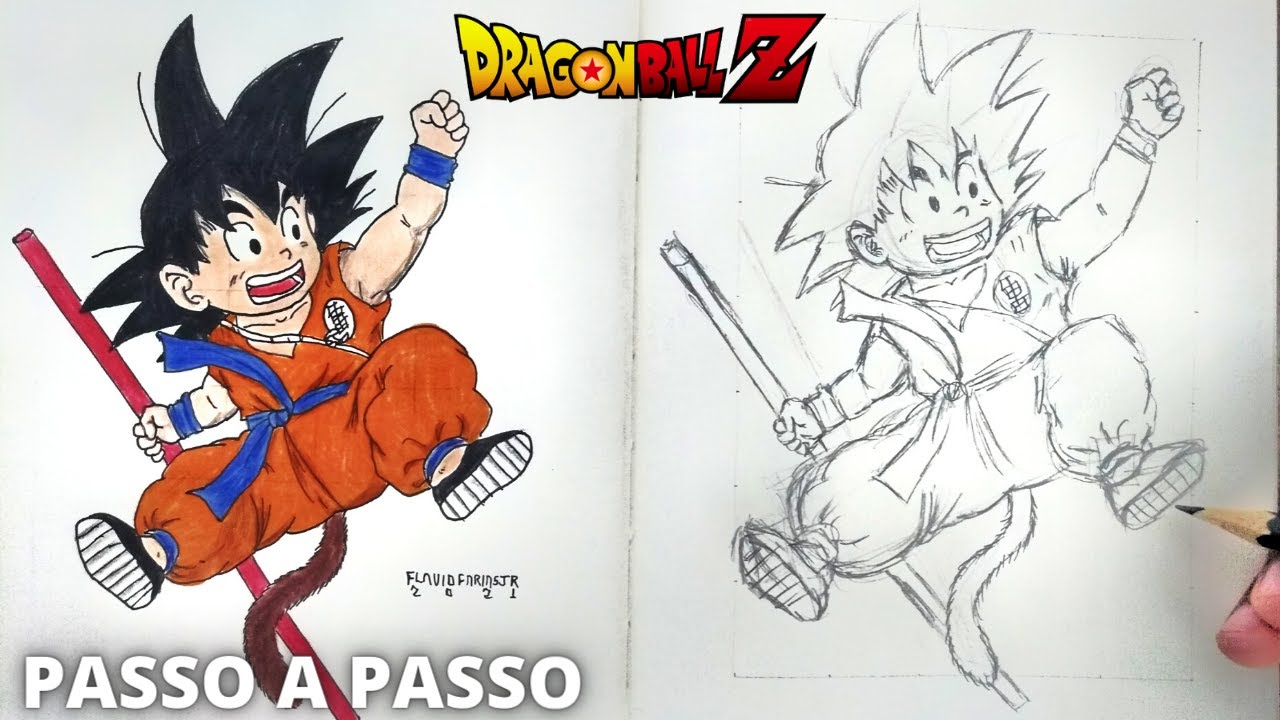 Dragon Ball Goku Desenho a lápis