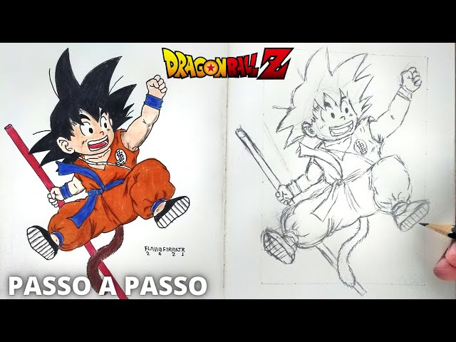 COMO DESENHAR O GOKU CRIANÇA DE DRAGON BALL – Blog Desenhistazinhos Kids