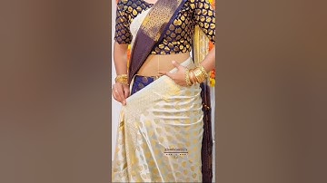 Silk saree draping easy steps|Full draping tutorial on my channel|#saree_draping_guide #fashion