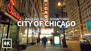 CHICAGO TRAVEL  WALKING TOUR(8), Downtown Wabash Avenue, Rush Street, Wacker Drive, State Street 4K