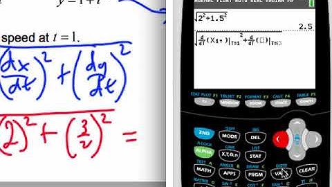 Arc Length, Speed with Parametric Curves