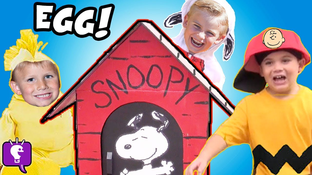 hobby family SNOOPYS GIANT Dog House Egg: The PEANUTS Movie Toys with HobbyKids