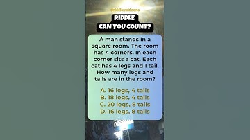 How many legs and tails are in the room #shorts #riddlemathzone #maths