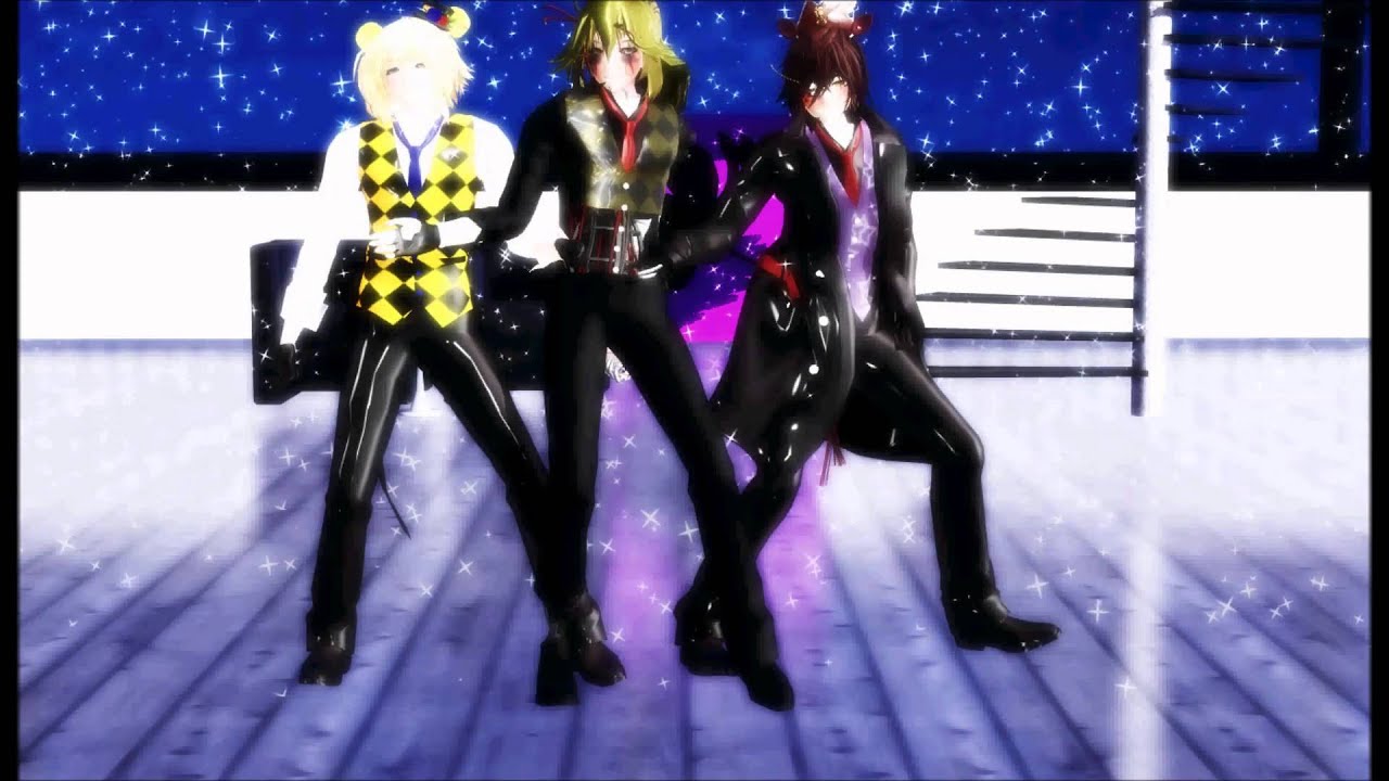 .:MMD X FNAF:. ||springtrap x goldie x foxy|| Koshitantan~ - YouTube