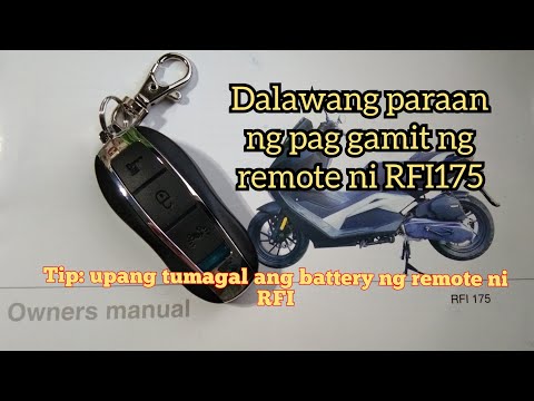 dalawang paraan ng pag gamit ng remote ng RFI 175