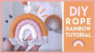 How To Make a Woven Rainbow Wall Hanging / Mobile DIY