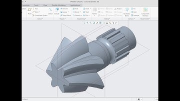 How to create model of helical gear in creo 4 0