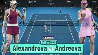 Ekaterina Alexandrova vs Mirra Andreeva | China Open (Beijing 2026) | Tiebreak Full match simulation