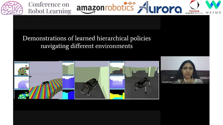 CoRL 2020, Spotlight Talk 28: From pixels to legs: Hierarchical learning of quadruped locomotion