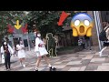 BUSHMAN PRANK JAPAN! really cute japanese girl get scared an her friend left her baby? 😂