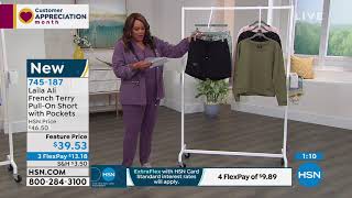 Laila Ali French Terry PullOn Short with Pockets